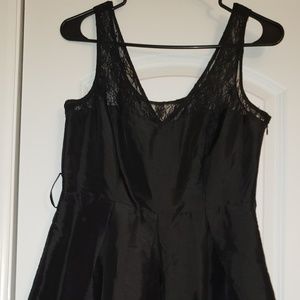 Black satin dress